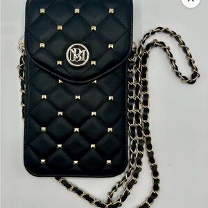 Badgley Mischka Black Quilted Crossbody Bag